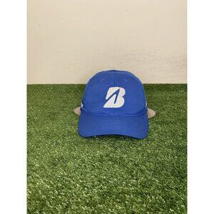 Bridgestone Golf Hat cap strap back tour blue white lightweight mens adult